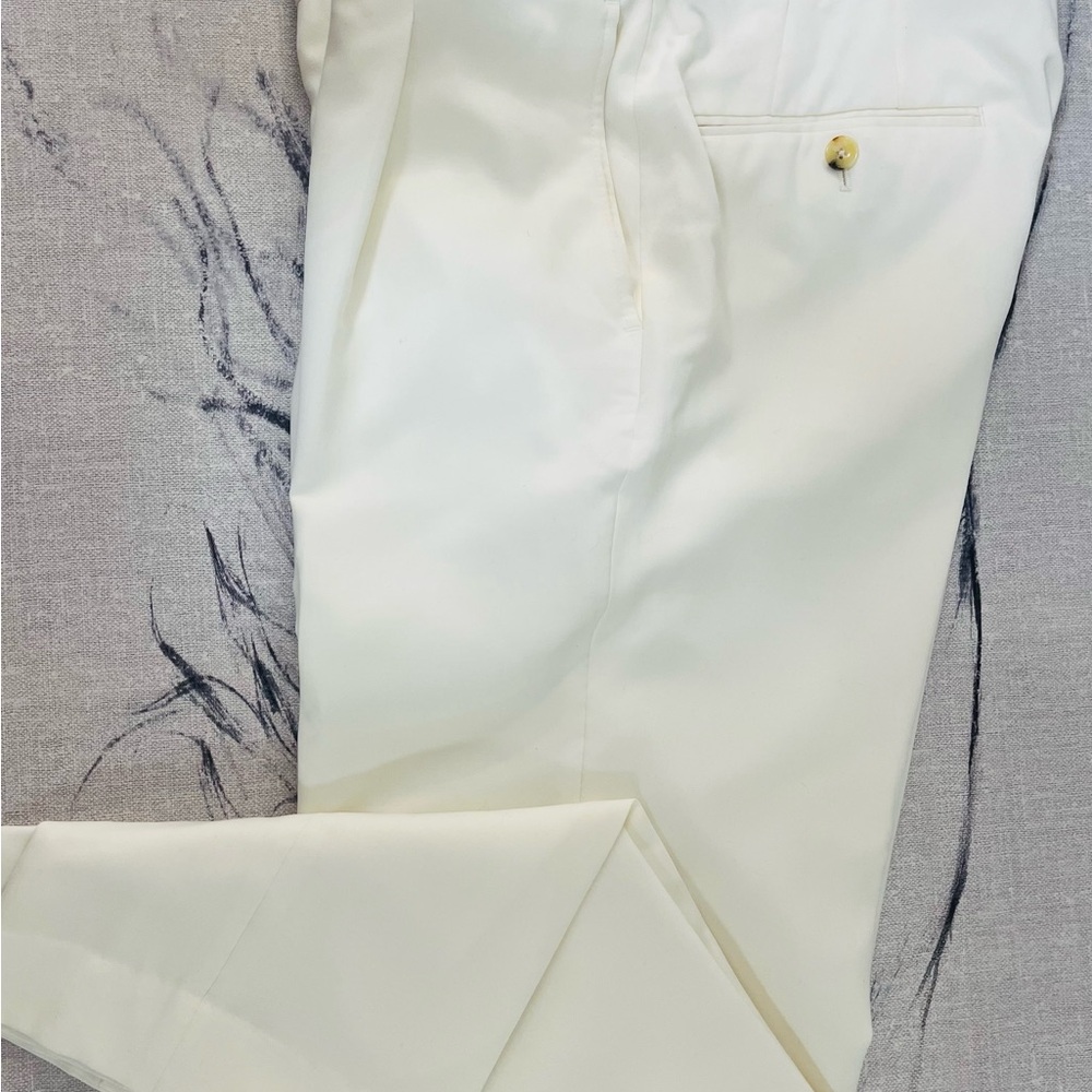 Indochino Elegant Men's Custom Cream Dress Pants